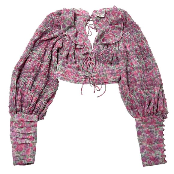 For Love & Lemons Saylor Blouse in Pink - Picture 1 of 5